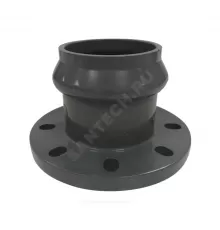 Патрубок НПВХ SDR26 Дн 110х100 Ру10 серый напорный раструбный под соединение с уплотнительным кольцом фланец НПВХ Aquaviva AQV107110