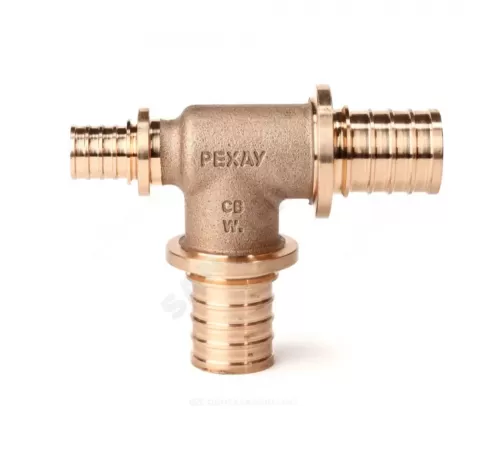 Тройник для PE-X труб аксиальный бронза Дн 20х20х16 переходной RX+ Рехау 14570713001
