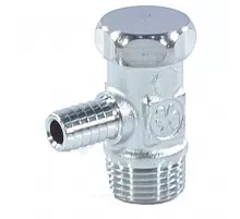 Кран шаровой латунь сливной R65D хром Ду 10 Ру42 НР/штуц 3/8" под ключ Giacomini R65DX012