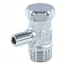 Кран шаровой латунь сливной R65D хром Ду 10 Ру42 НР/штуц 3/8" под ключ Giacomini R65DX012