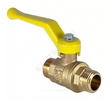 Кран шаровой латунь газ 11Б27фтМ Ду 20 Ру40 НР рычаг желтый VALFEX VF.270.LR3.034.N/P59