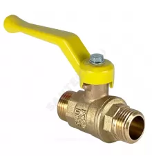 Кран шаровой латунь газ 11Б27фтМ Ду 15 Ру40 НР рычаг желтый VALFEX VF.270.LR3.012.N/P59