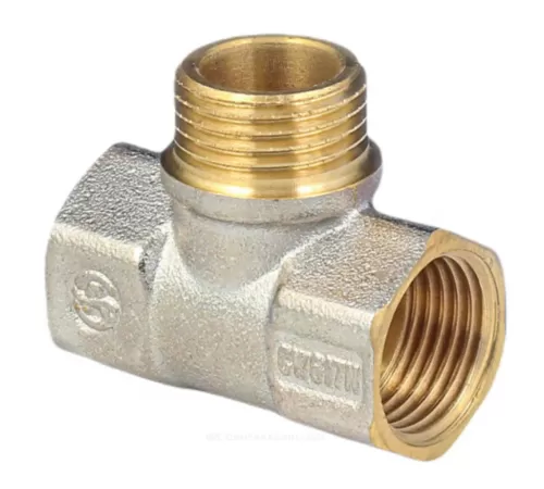 Тройник латунь никель Ду 15 (1/2") ВР/НР/ВР 9009 ГОСТ 32585-2013 Aquasfera 9009-01