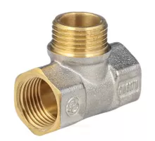 Тройник латунь никель Ду 15 (1/2") ВР/НР/ВР 9009 ГОСТ 32585-2013 Aquasfera 9009-01