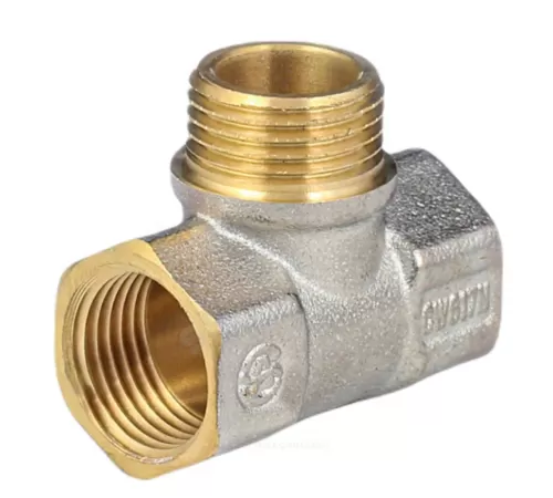 Тройник латунь никель Ду 15 (1/2") ВР/НР/ВР 9009 ГОСТ 32585-2013 Aquasfera 9009-01