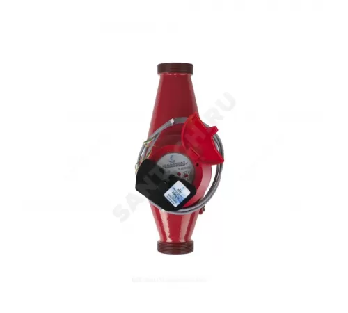 Счётчик г/в и х/в крыльчатый многоструйный Ду 32 Ру16 90С L=260мм резьба импульсный В/К класс В IP67 ВСКМ 90 МИД И Декаст 72-32-299