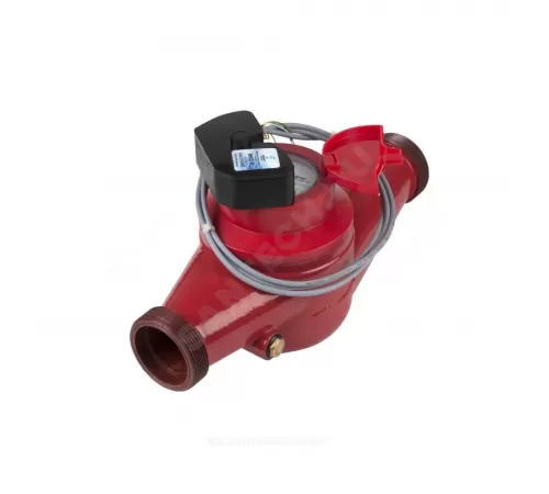 Счётчик г/в и х/в крыльчатый многоструйный Ду 32 Ру16 90С L=260мм резьба импульсный В/К класс В IP67 ВСКМ 90 МИД И Декаст 72-32-299