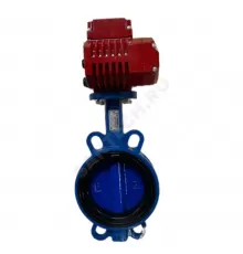 Затвор дисковый поворотный чугун Ду 65 Ру16 межфл с электроприводом QB-050 380В диск чугун манжета EPDM Benarmo 1