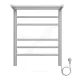 Полотенцесушитель электрический сталь Лесенка с полочкой 180 Вт 450х600мм 6П со встроенным диммером справа RAL 9003 (сигнальный белый) матовый Аврора Терминус 4670078556783