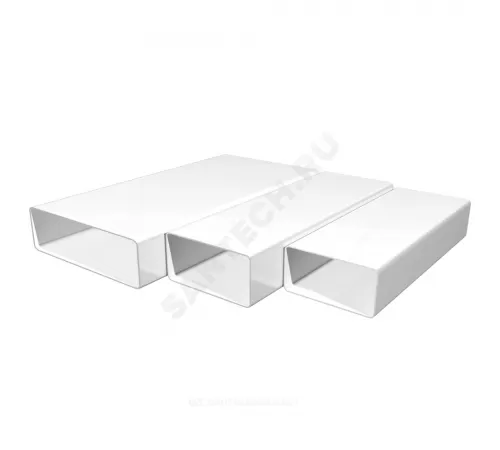 Воздуховод прямоугольный 60х120 L=500мм пластик Эра 612ВП