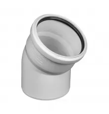 Отвод PP-M бесшумный белый Дн 75х15гр б/нап в/к RTP (РосТурПласт) 35382