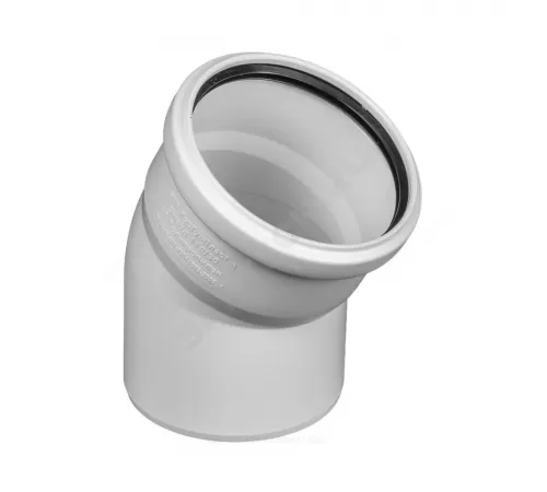 Отвод PP-M бесшумный белый Дн 75х30гр б/нап в/к RTP (РосТурПласт) 35381