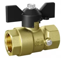 Кран для манометра шаровой латунь Pride Ду 15 Ру40 ВР G1/2" с бабочкой LD 44.342.15