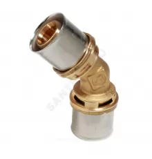 Угольник для МП/PE-X труб латунь пресс Дн 26х45гр RM144 Giacomini RM144Y009