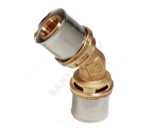 Угольник для МП/PE-X труб латунь пресс Дн 63х45гр RM144 Giacomini RM144Y014