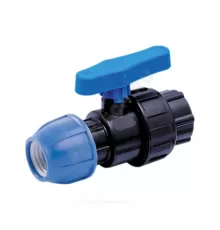 Кран шаровой компрессионный Дн 25х3/4" ВР Ру10 RTP (РосТурПласт) 14395