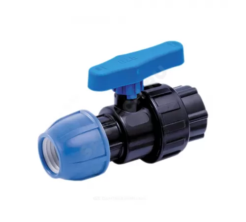 Кран шаровой компрессионный Дн 20х1/2" ВР Ру10 RTP (РосТурПласт) 14392