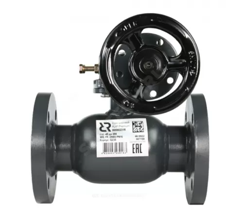 Кран шаровой сталь Jip-R Premium FF Ду 200 Ру16 фл с редуктором Ридан 065N0256GR