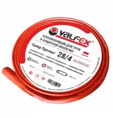 Трубка вспененный полиэтилен 35/4 бухта L=10м Тмакс=95°C в защитной оболочке красный VALFEX VF.35.04.10.R