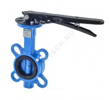 Затвор дисковый поворотный чугун Ду 65 Ру10/16 межфл с рукояткой диск чугун манжета EPDM Рус Benarmo 1