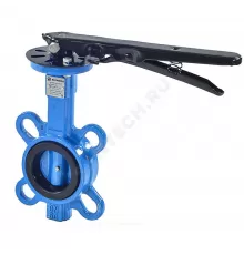 Затвор дисковый поворотный чугун Ду 80 Ру10/16 межфл с рукояткой диск чугун манжета EPDM Рус Benarmo 1