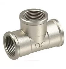 Тройник латунь никель Ду 20 (3/4") ВР/ВР RTP (РосТурПласт) 25196