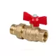 Кран шаровой латунь Эксперт Ду 25 Ру40 ВР/"американка" полнопроходной бабочка Dist 143Б