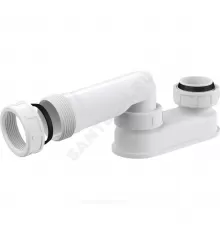 Сифон для ванны плоский 1 1/2"x40 с переходной трубкой 10гр 40/11/2"(6/4") без выпуска Alca Plast A53-6/4"