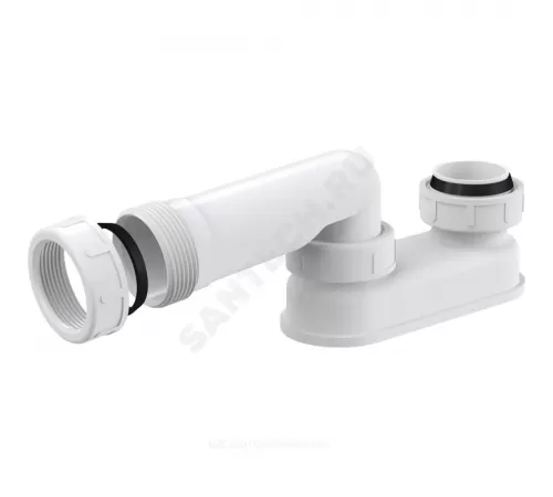 Сифон для ванны плоский 1 1/2"x40 с переходной трубкой 10гр 40/11/2"(6/4") без выпуска Alca Plast A53-6/4"