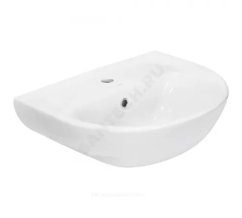 Умывальник подвесной Эталон 55 1 отверстие под смеситель по центру белый Sanita WB.PD/Etalon/55-C/WHT.G/S1