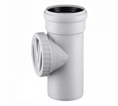 Ревизия PP-MD круглая крышка, резьбовая с затвором инспекционного выхода бесшумная светло-серая Skolan Safe SKRE Дн 110 (DN110) б/нап в/к Ostendorf 335600