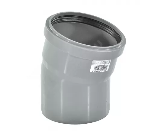 Отвод PP-H серый HT HTB Дн 75х15гр б/нап в/к Ostendorf 113100