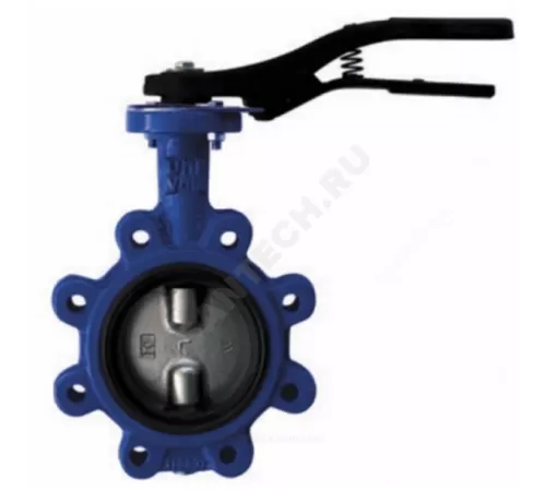 Затвор дисковый поворотный чугун R59FL Ду 50 Ру16 с резьб проушинами с рукояткой диск нерж манжета EPDM Giacomini R59FLY005