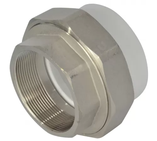 Муфта PP-R комбинированная разъемная белая Дн 75х2 1/2" ВР VALFEX 11155212
