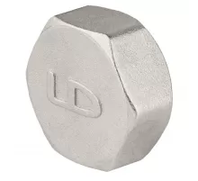 Заглушка латунь никель Ду 20 (3/4") ВР LD LD.67.504.20