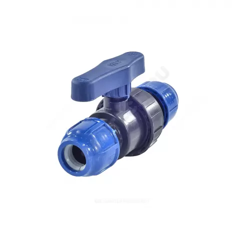 Кран шаровой компрессионный Дн 20 Ру10 RTP (РосТурПласт) 14389