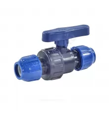 Кран шаровой компрессионный Дн 25 Ру10 RTP (РосТурПласт) 14390