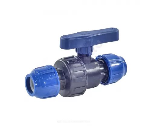 Кран шаровой компрессионный Дн 20 Ру10 RTP (РосТурПласт) 14389