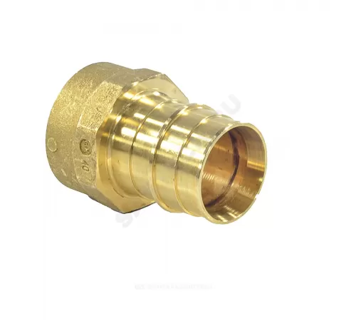 Муфта для PE-X труб радиальная латунь Дн 16х3/4" ВР РОС