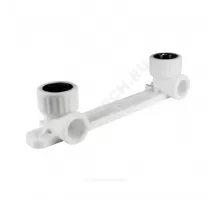 Планка PP-R монтажная серая Дн 20х1/2" НР под смеситель с водорозетками VALFEX 10123020Г