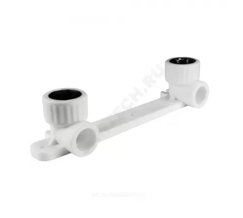 Планка PP-R монтажная серая Дн 20х1/2" НР под смеситель с водорозетками VALFEX 10123020Г