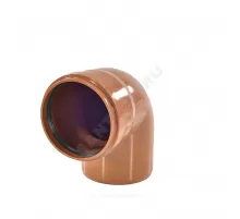 Отвод НПВХ коричневый Дн 160х87гр б/нап в/к Агригазполимер