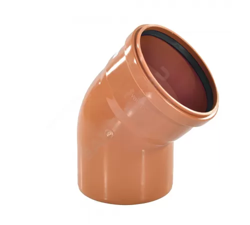 Отвод PP-B коричневый Дн 160х15гр б/нап в/к VALFEX 30104160