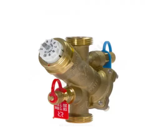 Клапан балансировочный автомат латунь AQT-R Ду 20 G1" Ру20 Тмакс=130 оС НР с измерительными ниппелями Ридан 003Z1813R