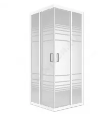 Ограждение душевое Universal 900х900х1850 мм без поддона текстурированное стекло МетаКам KKS_016218