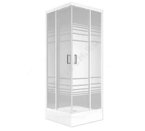 Ограждение душевое Universal 800х800х1850 мм без поддона текстурированное стекло МетаКам KKS_016217