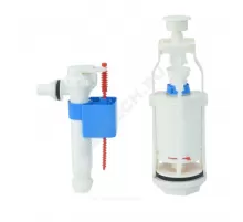 Арматура для бачка сливная/наливная 1/2" боковое подключение кнопка белый 1/реж АНИ Пласт WC8010