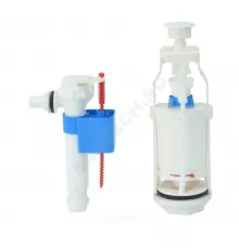 Арматура для бачка сливная/наливная 1/2" боковое подключение кнопка белый 1/реж АНИ Пласт WC8010