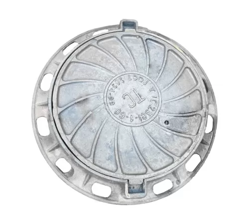 Люк чугун теплосеть (ТС) Т (тяжелый) С250 круглый m=98кг h=100мм Т(С250)-1-60 ГОСТ 3634-2019