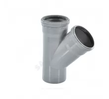 Тройник PP-H серый Дн 32х32х45гр б/нап в/к VALFEX 22032032